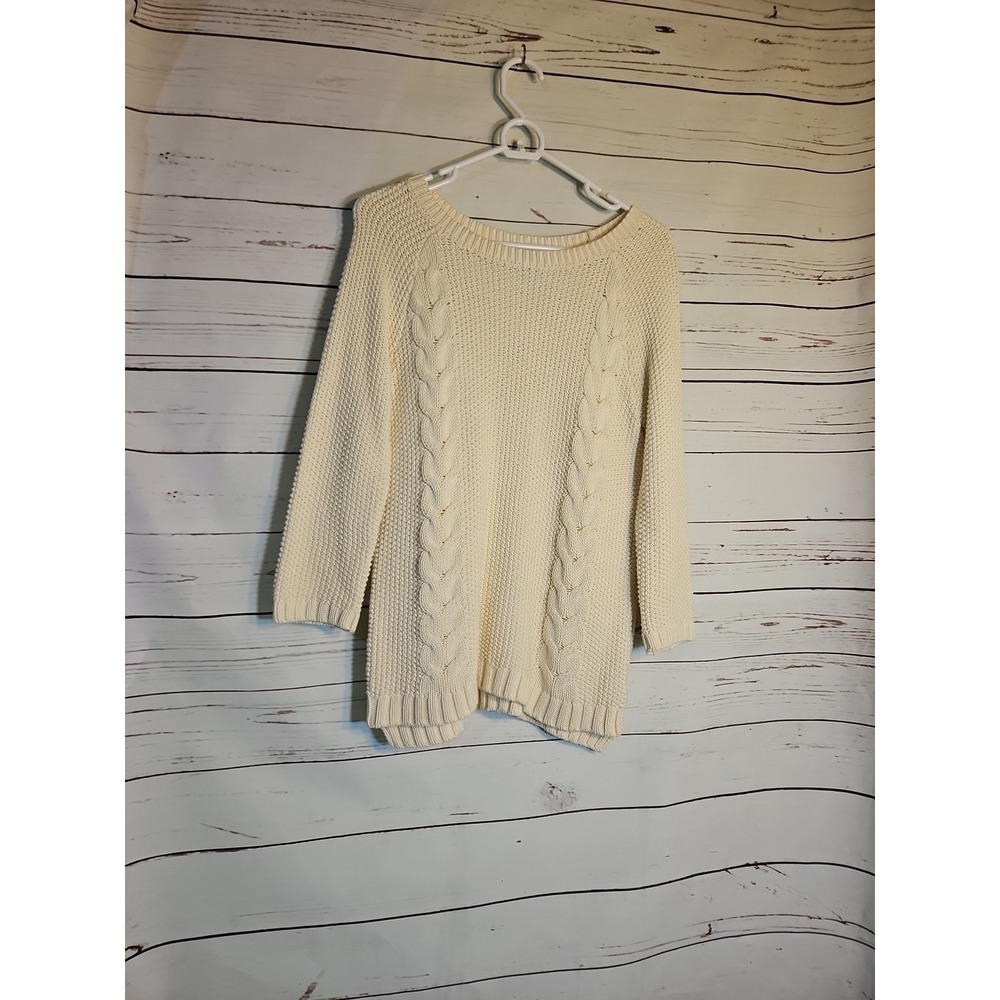 Cynthia Rowley Sweater Knit, Ivory  Crew NECK, size‎ M